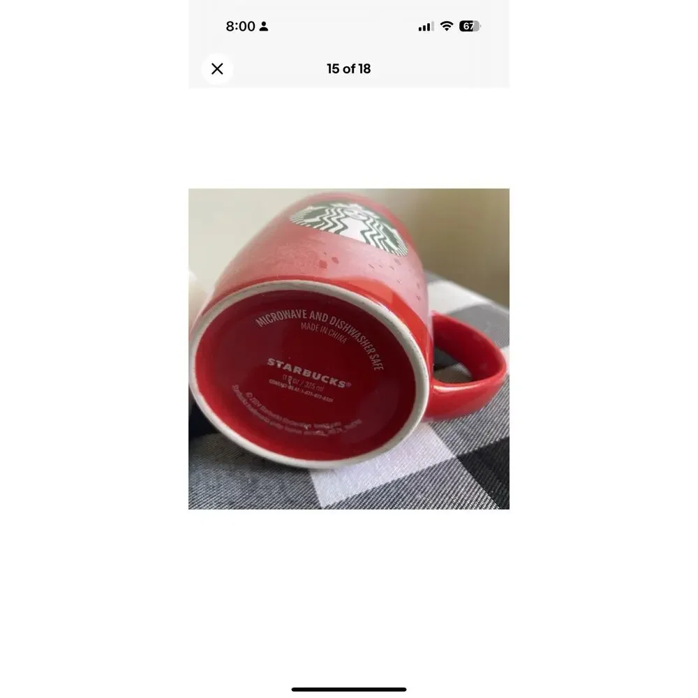 Starbucks Coffee Mug Cup Siren Logo 2006/2020/2024/2014 Red /white Mugs